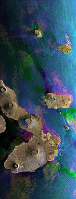 Galapagos islands from space Envisat ASAR Galapagos islands from space Envisat ASAR